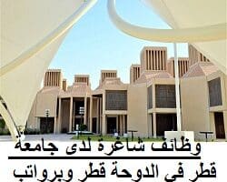 وظائف شاغرة لدى جامعة قطر في الدوحة قطر وبرواتب عالية وحزمة مزايا قوية