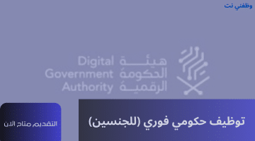 وظائف حكومية بهيئة الحكومة الرقمية للرجال والنساء
