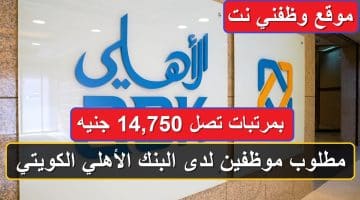 مطلوب موظفين لدى البنك الأهلي الكويتي (Al Ahli Bank of Kuwait) بمرتبات تصل 14,750 جنيه 25