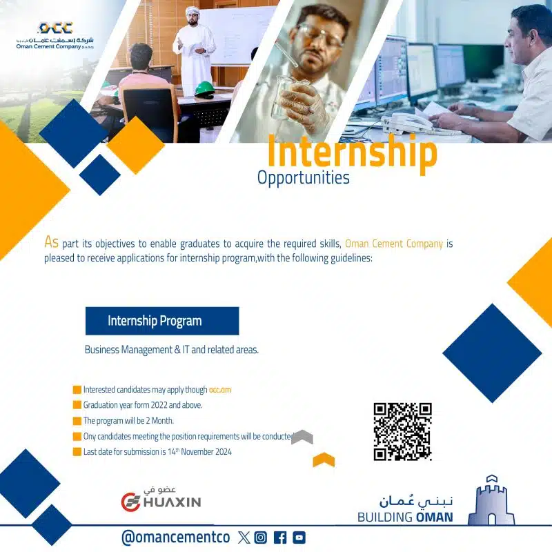 وظائف سلطنه عمان اليوم - برواتب تصل الي 2600 ريال عماني لدي شركة أسمنت عمان للوافدين لعام 2024
