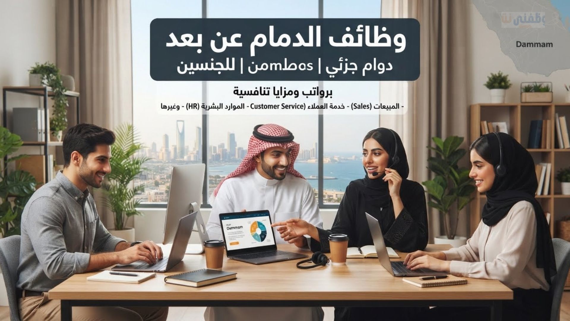 وظائف الدمام عن بعد دوام جزئي للجنسين برواتب ومزايا تنافسية بعدة مجالات شاغرة (مبيعات - خدمة عملاء - موارد بشرية - وغيرها ) 1 وظائف ينبع الصناعية لحملة الثانوية فما فوق براتب 5000 ريال فأعلي