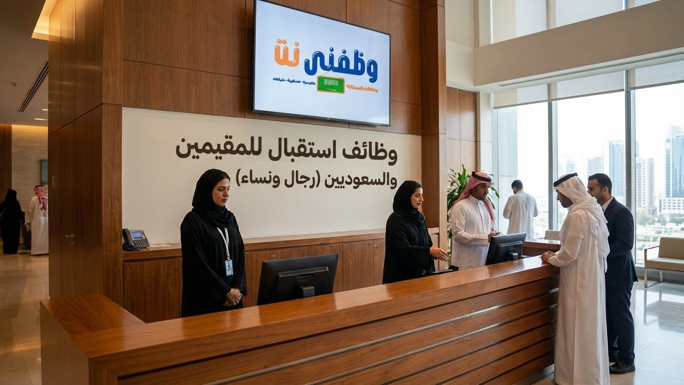 وظائف استقبال للمقيمن والسعوديين للرجال والنساء